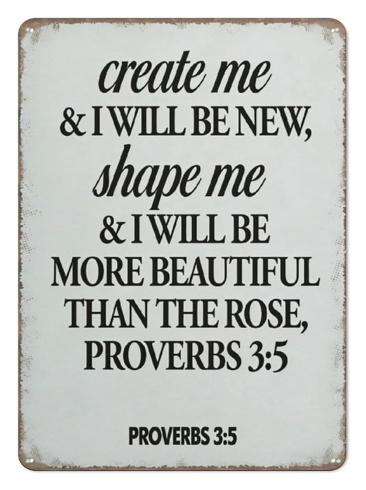 FNYUVNFAF Metal Wall-Art Plaque Vintage Bible Verse Beautiful Rose Quote Inspirational Religious Decor Gift for Mother Daughter Sister Faith 8 X 12 Inch