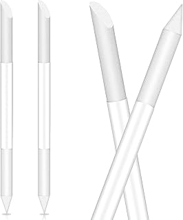 Glass Cuticle Pusher Set of 2 Cuticle Remover Tool Glass Nail Cuticle Trimmer Stick Double Sided Glass Manicure Sticks Angled Cuticle Filing Pusher