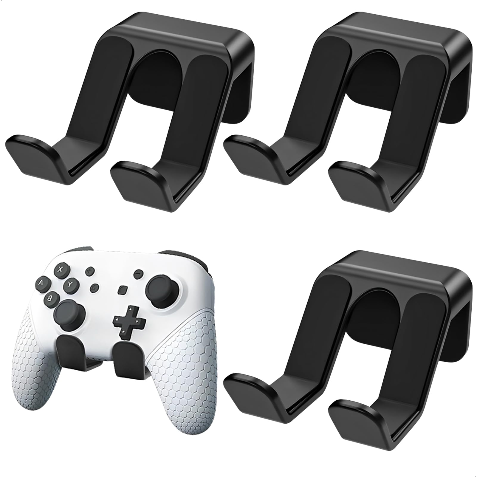 Soporte Mando Pared, Soporte para Controlador de Juegos, Universal Gancho Pared para Mandos Xbox/PS4/PS5/Switch y Auriculares, Accesorios Gaming, 3 Piezas