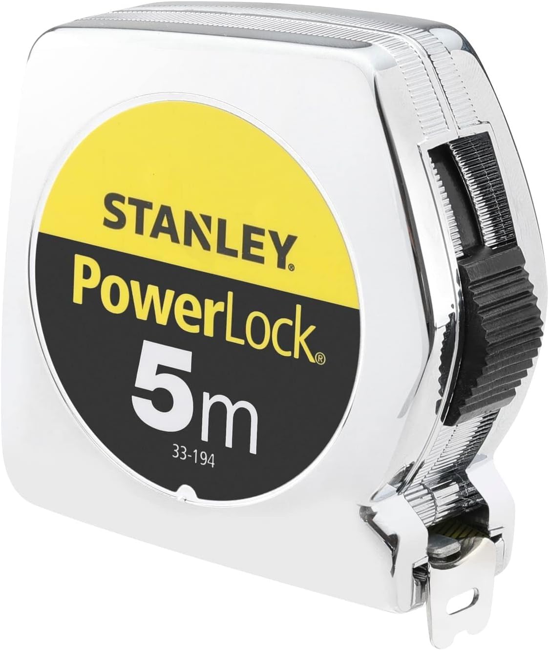Stanley 0-33-194 mesure 5 m x 19 mm en Abs Powerlock Classic Fabriqué en France - Ruban Large - Revêtement Blade Armor et mylar - Crochet 3 Rivets - Boitier Abs Antichoc - Blocage de Ruban (Lot de 6)