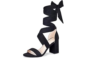 Women's Strappy Lace-Up Chunky Heel Sandals