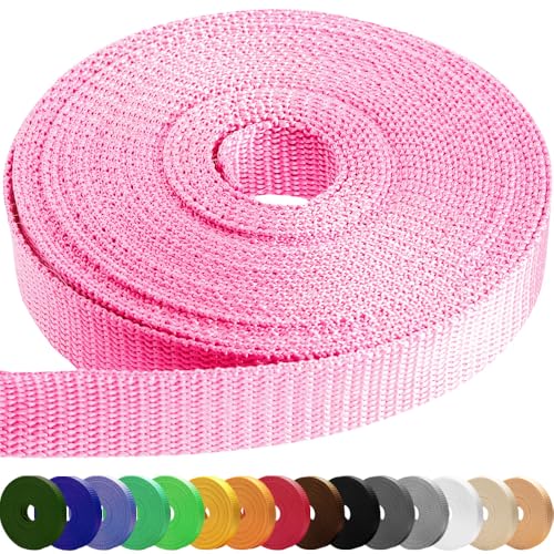 Image of TECEUM 3 /4 inch & 5 /8 inch & 1 inch & 1.5 inch & 2 inch Webbing - 10 25 50 Yards - 40+ Colors - Heavy Duty 1 Inch 1.5 Inch 2 Inch Backpack Straps - Webbing for Outdoors Indoors Crafting DIY