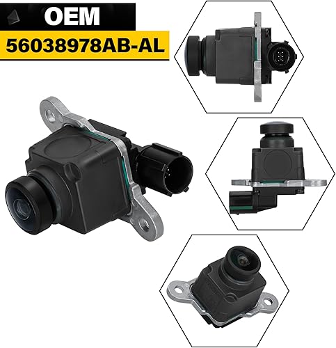 Miniatura 5 de Cámara de respaldo de visión trasera compatible con Dodge Viper 2013-2017 y Ram 1500 2500 3500 4500 5500 y 2015 Chrysler 200, pieza de repuesto de