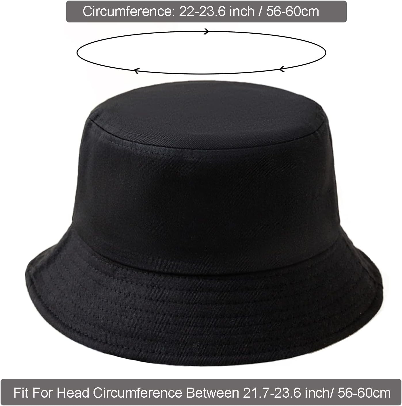 12Pieces Cotton Bucket Hat for Women Men Adult Summer Plain Fishing Bucket Cap - Image 4