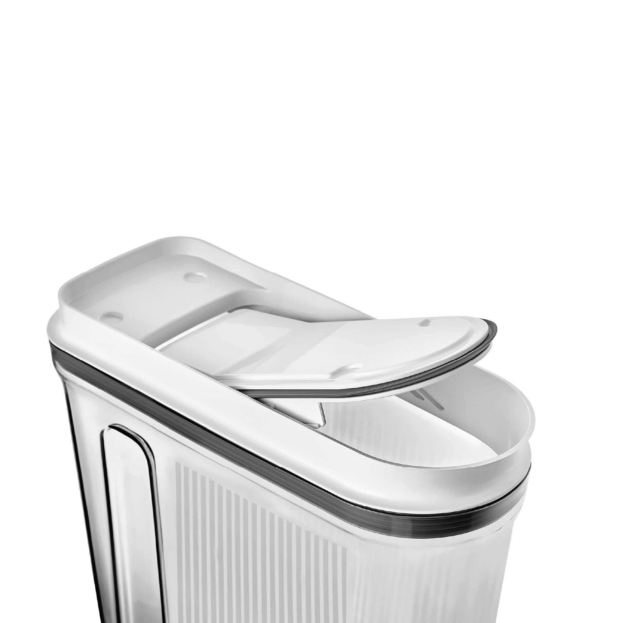 Vip Ahmet 12er Set Schmale Vorratsbehälter mit Dosierklappe - 4 Liter Transparent Luftdichte Küchen Aufbewahrung, BPA-frei, Schmales Design 25x25x10 cm VP-298