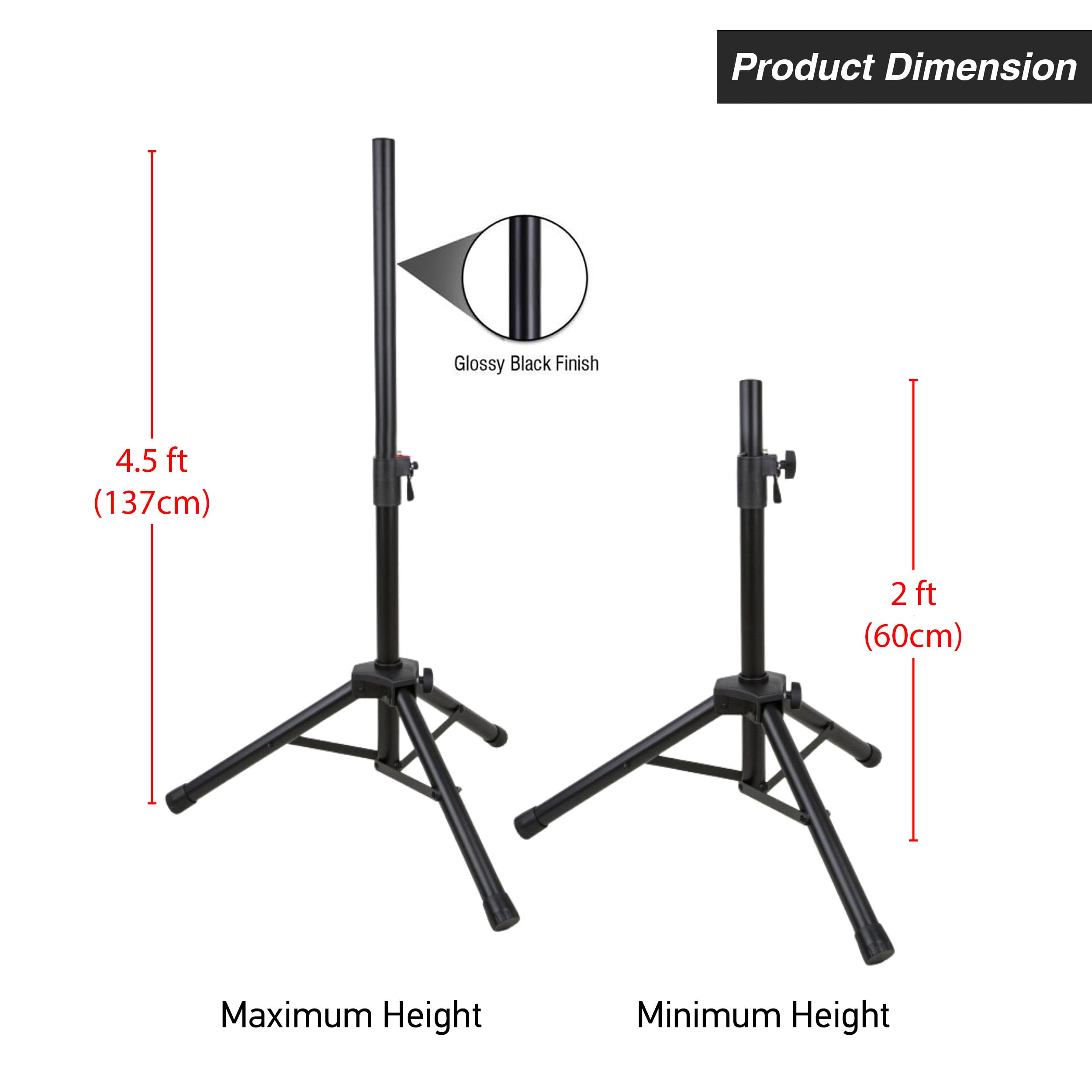 三脚スタンド ／ イタリー製 日動工業 日動 スタンダード三脚スタンド 積載荷重最大20kg Sー01 1台