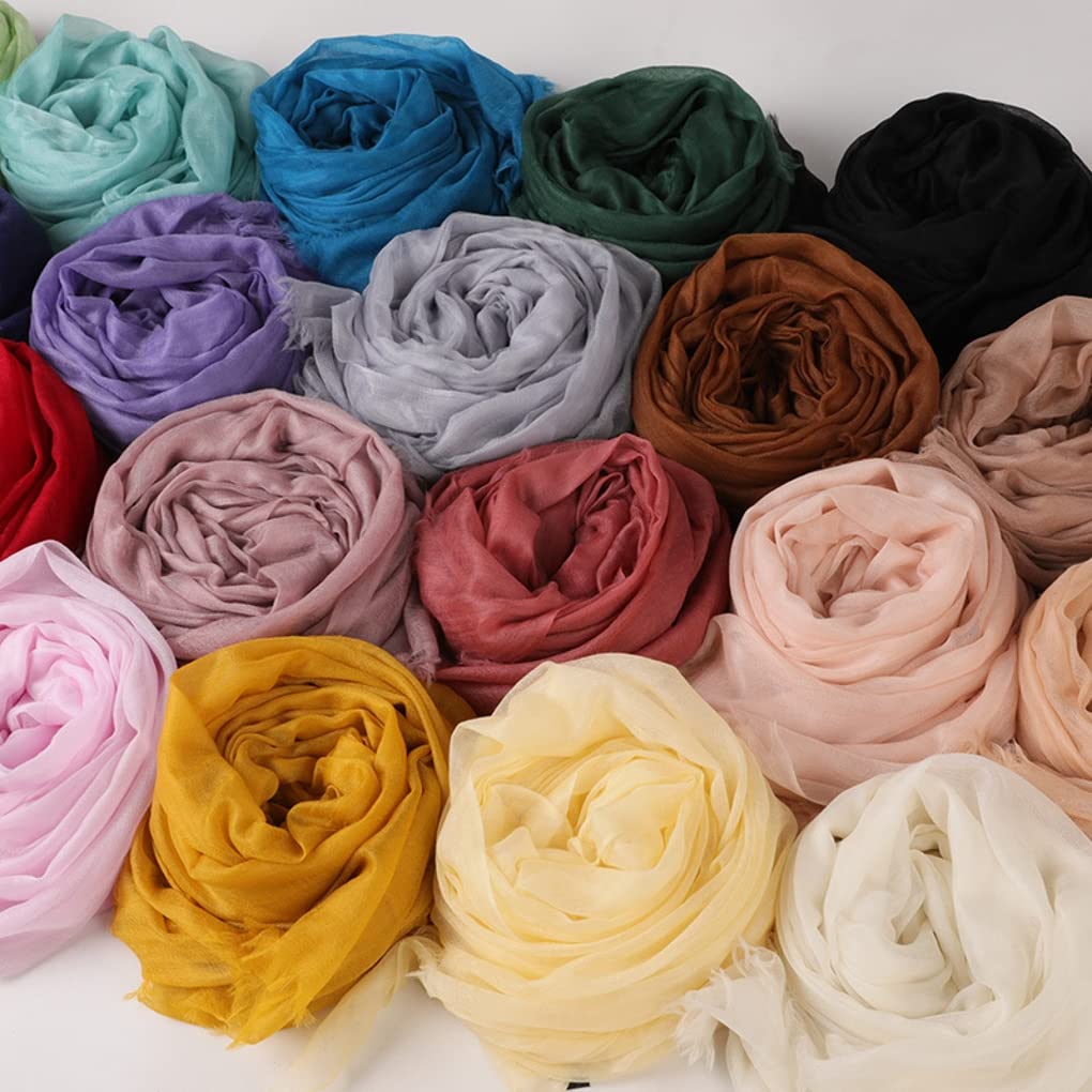 Puro Ring Cashmere Pashmina Sciarpa Leggera Sottile Stola Da Cachemire Lana Scialle Con Frange Donna