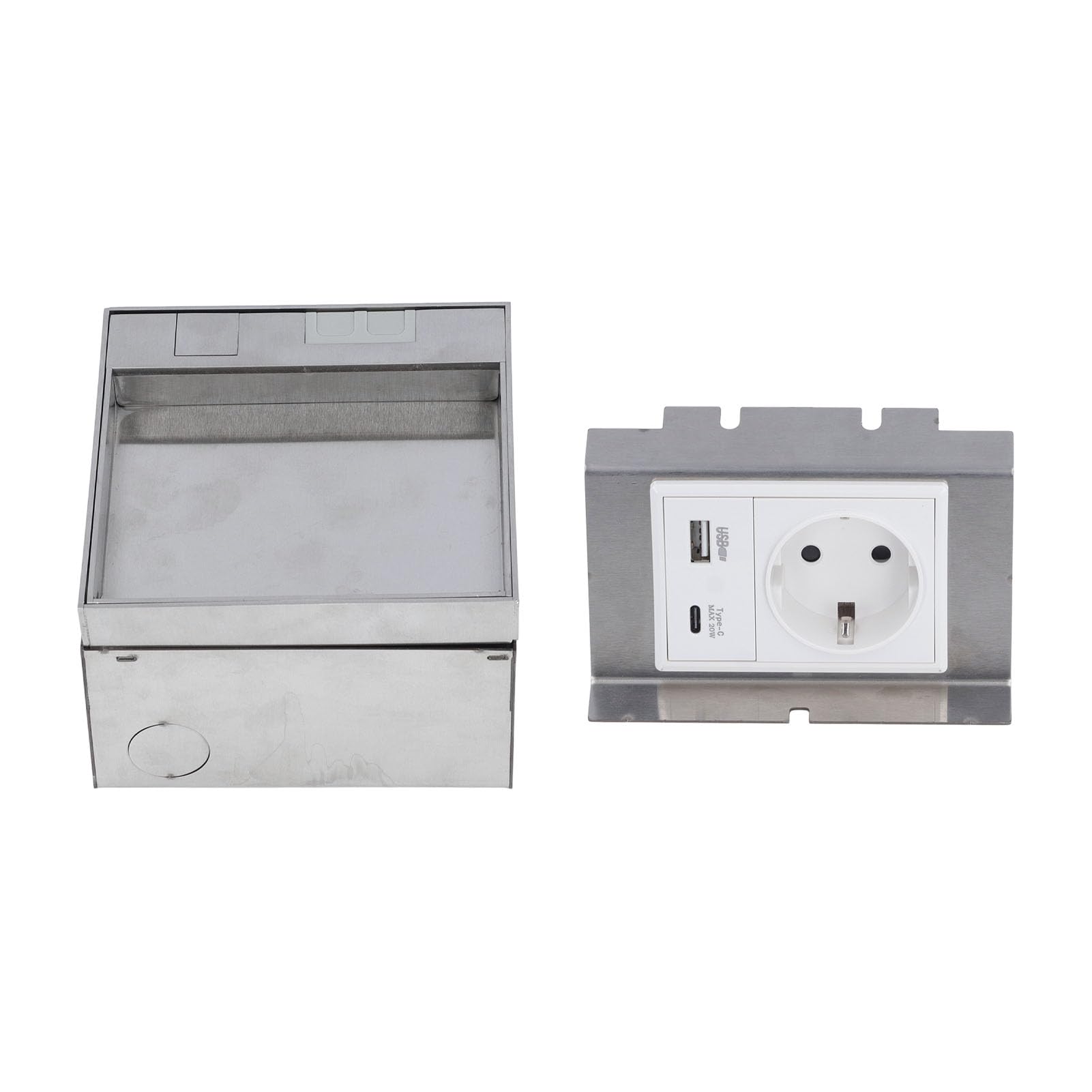 Keenso Recessed Floor Socket with USB Ports, Waterproof