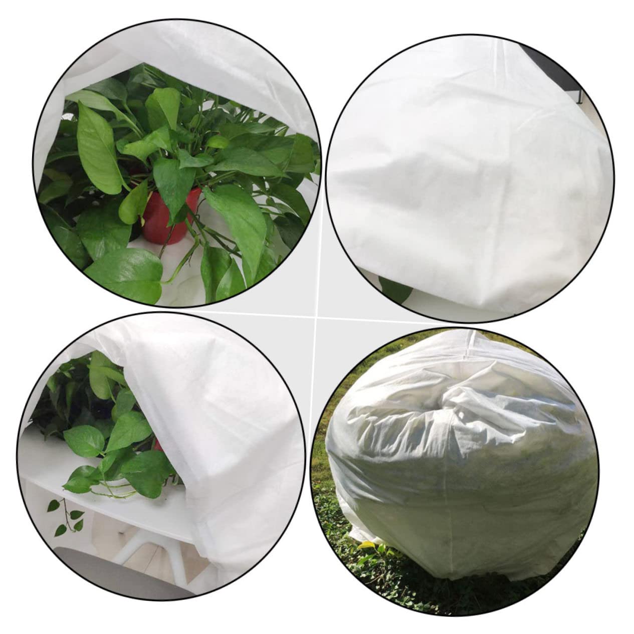 BESTonZON Copertura Non Tessuto per Piante da Giardino Inverno | Bianco, Lascia Passare Luce Acqua e Aria, Regola Umidità e Temperatura, per Cortile e Giardino