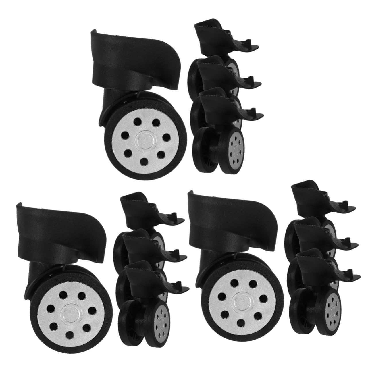 NUOBESTY 12 Piezas ruedas de maleta ruedas giratorias accesorios de viaje equipaje maleta ruedas de repuesto reemplazo de reparación de rueda de maleta rueda giratoria de equipaje plástico