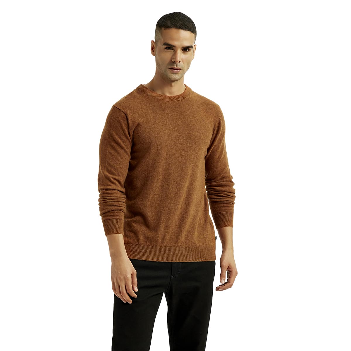 Men's Solid Crew Neck Sweater-image-35