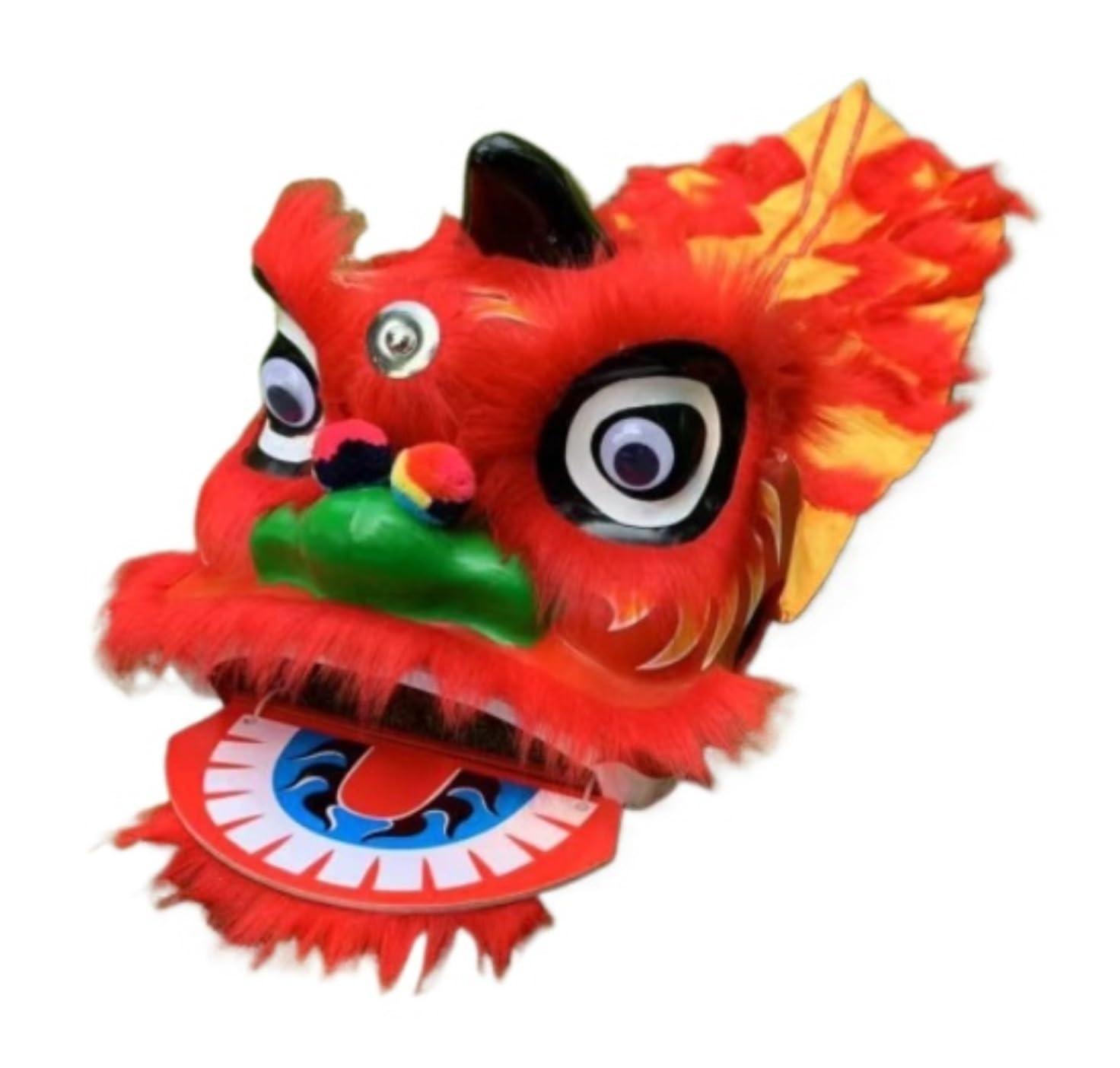 Lew smok rekwizyt do tańca, taniec lwa, tradycyjna maskotka, głowa lwa, rekwizyty do tańca smoka i lwa, chiński taniec noworoczny, sport na świeżym powietrzu (Rosso)