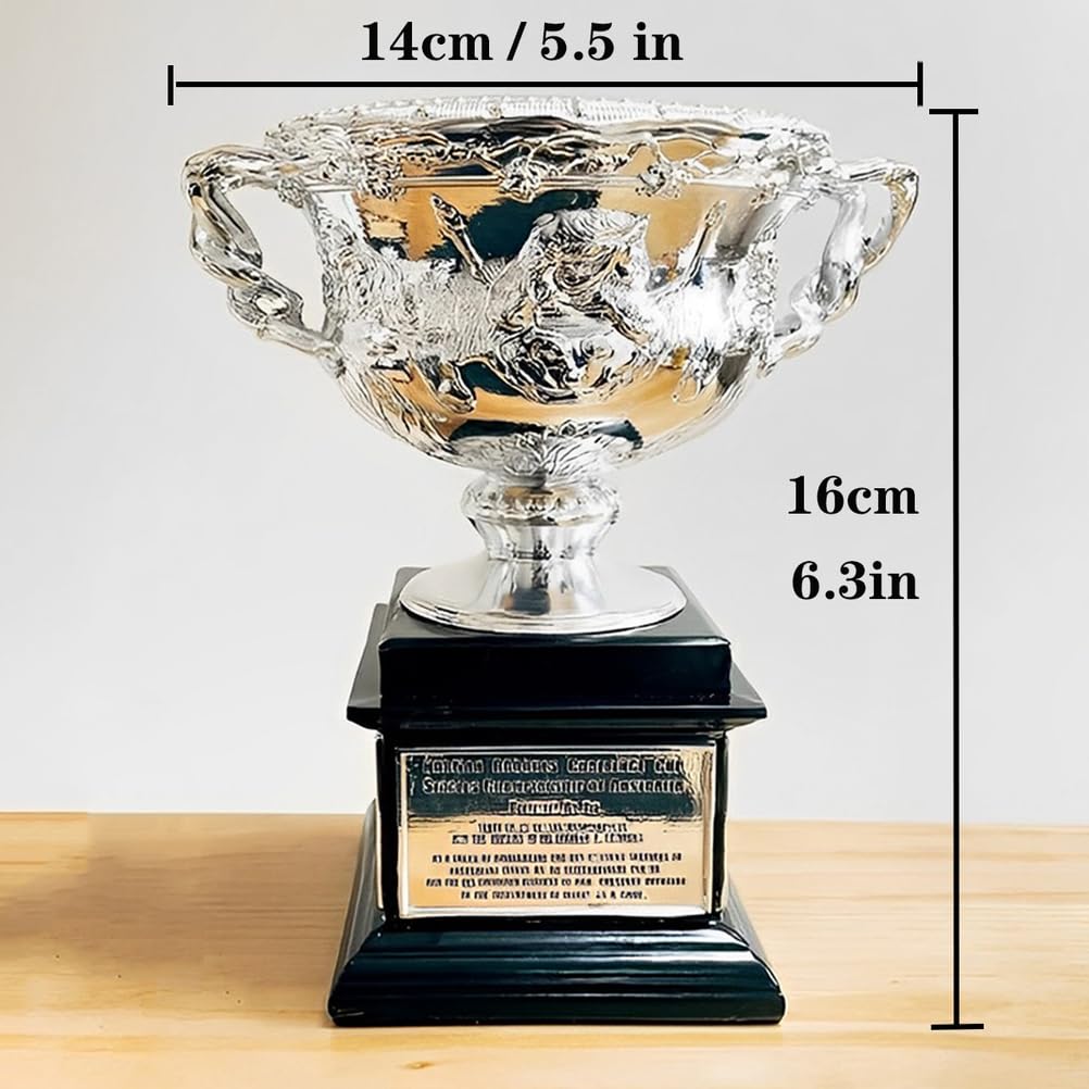 Réplica del Mini Trofeo de Tenis Masculino del Abierto de Australia de 6,3 Pulgadas,Trofeos de Campeones del Grand Slam,Coleccionables y Recuerdos,Adornos para la Oficina y EI Hogar Regalos