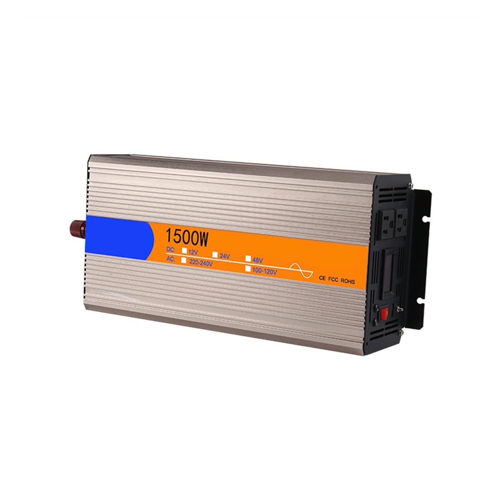 Solar Inverter, 1500W 24V Household Air Conditioning Water Pump Power Station Photovoltaic Charging Sine Wave Solar Inverter