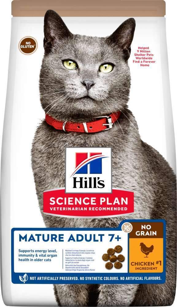 Hills Science Plan No Grain Mature Adult Cat Food - Chicken - 1.5kg