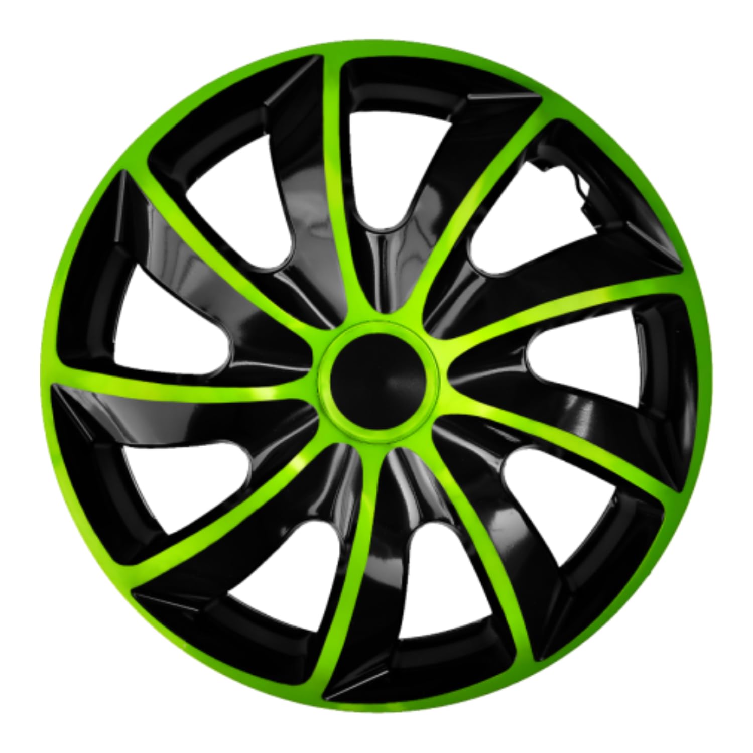 Luckyberg Radkappen 14 Zoll - Grüne Zierblenden Für Stahlfelgen 4er-Set