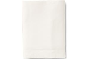 Lands' End 5oz Flannel Solid Flat Sheet Ivory King Flat