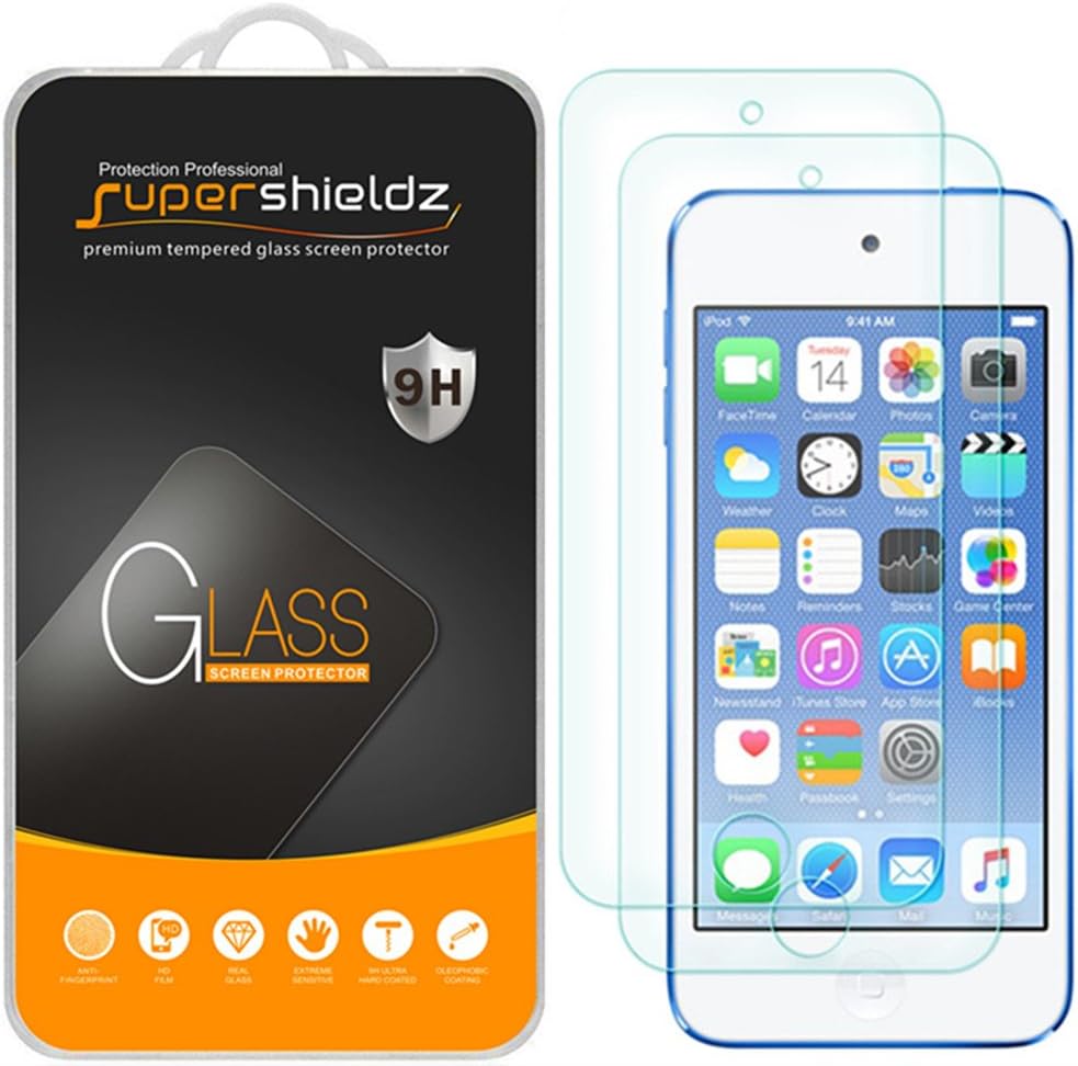 (2 Pack) Designed for Apple New iPod Touch (7th Gen 2019 Released, 6th and 5th Generation) Tempered Glass Screen Protector, Anti Scratch, Bubble Free
