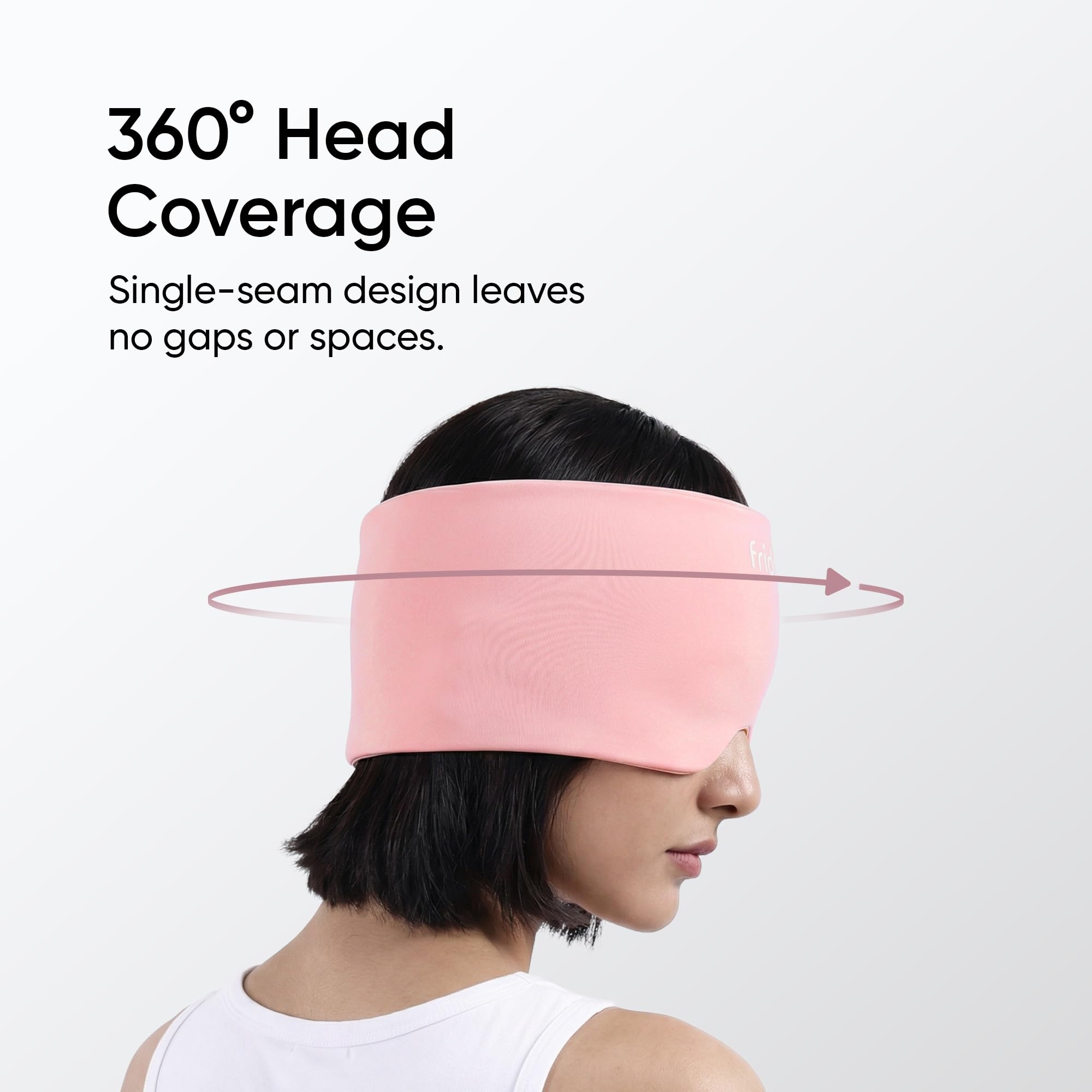 Frido Hot & Cold Therapy Cap | 360° Full Head Coverage | Reusable Cooling & Warming Cap with Gentle Compression | Pink — Amazon image 5