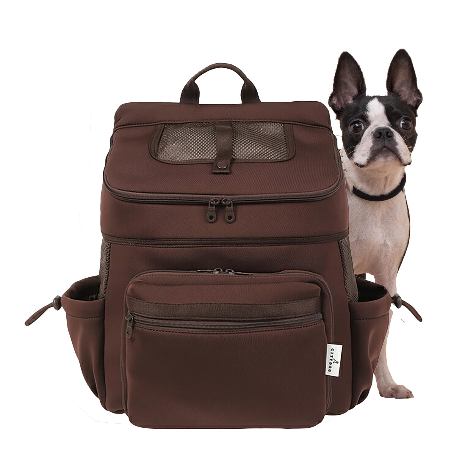 きゅん】CITYDOG ネオプレーンバックパックキャリー ブラウン M 犬用