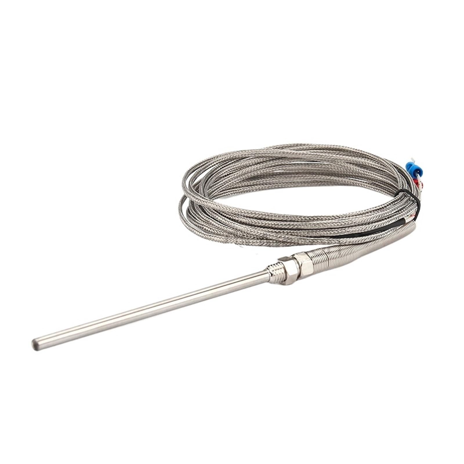JJKKOZVQF K/J/PT100 Type M8 Thermocouple 1m 2m 3m 5m -200-400℃ Screw Thread Stainless Steel Probe 50mm 150mm 100mm 200mm(4m M8 K Type)