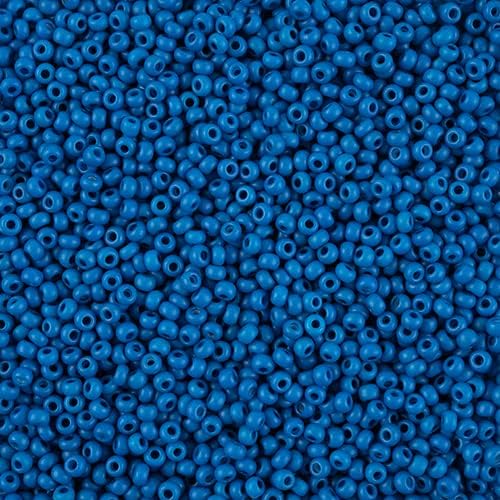 Czech Seed Beads 8/0 Terra Intensive Blue Matte, 500g