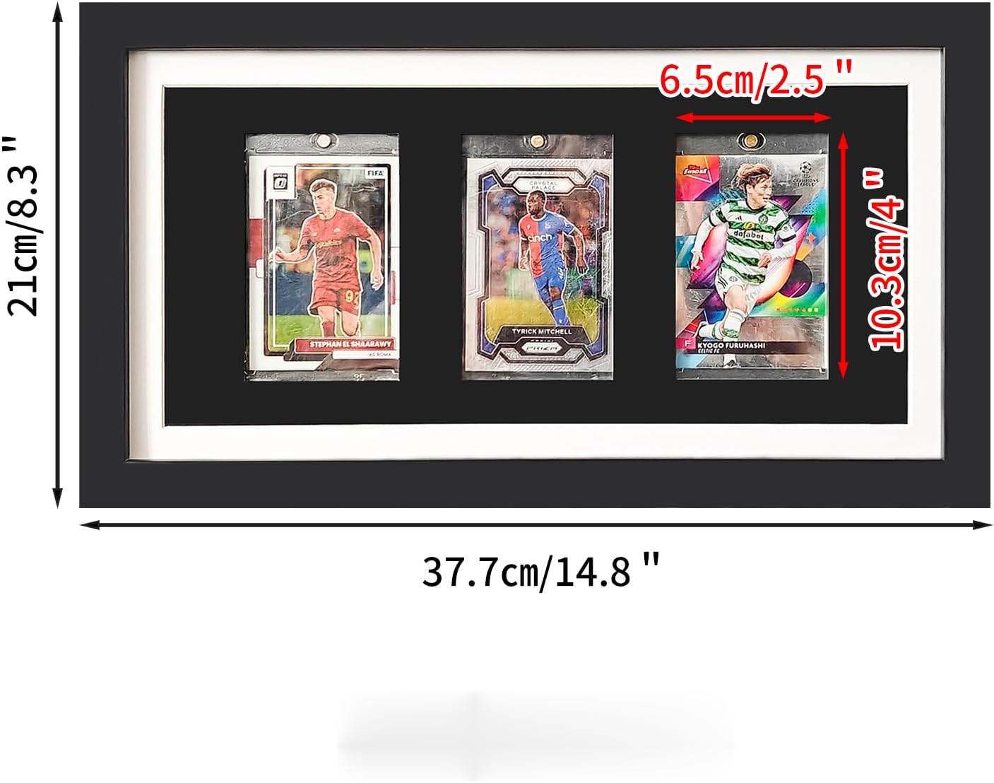 Baseball Card Display Box,Graded Sports Card Display Box,3-Card Graded Frame,Transaction Card Display Frame Suitable for Baseball,Basketball,Football Sports Card Display Box(3 35PT Magnetic Clips)