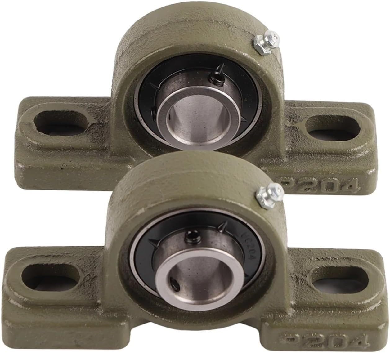 Rodamientos pequeños, 2 piezas, 12-80 mm de diámetro, rodamiento de bolas de dos pernos, carcasa de bloque de almohada, rodamiento de autoalineación, soporte de eje, rodillo esférico(UCP205 25 mm)