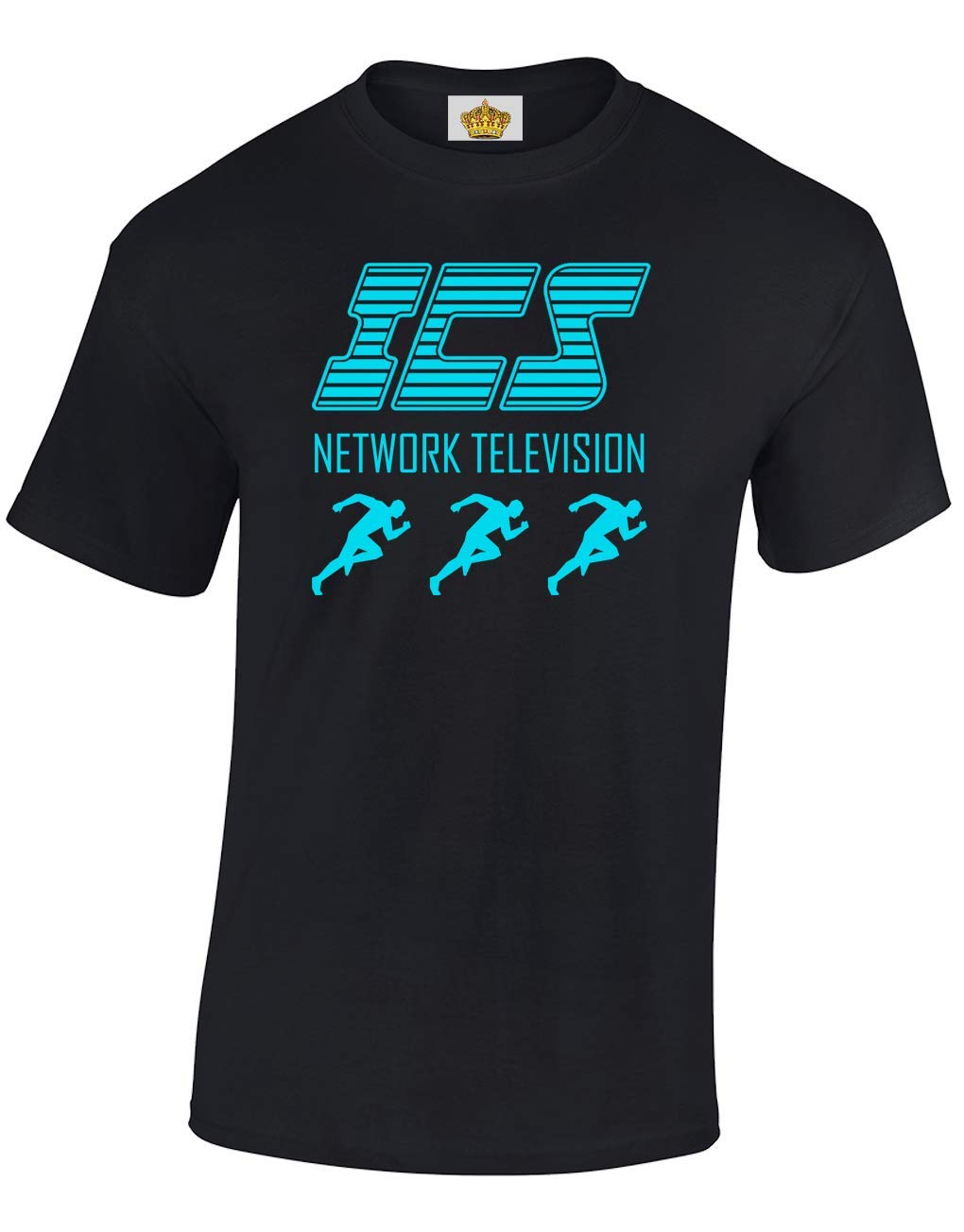 Crown Designs Men's Black Ics Network Classic Movie Film Inspired Gift For & Teenagers T-Shirts Tops (Black/Large)