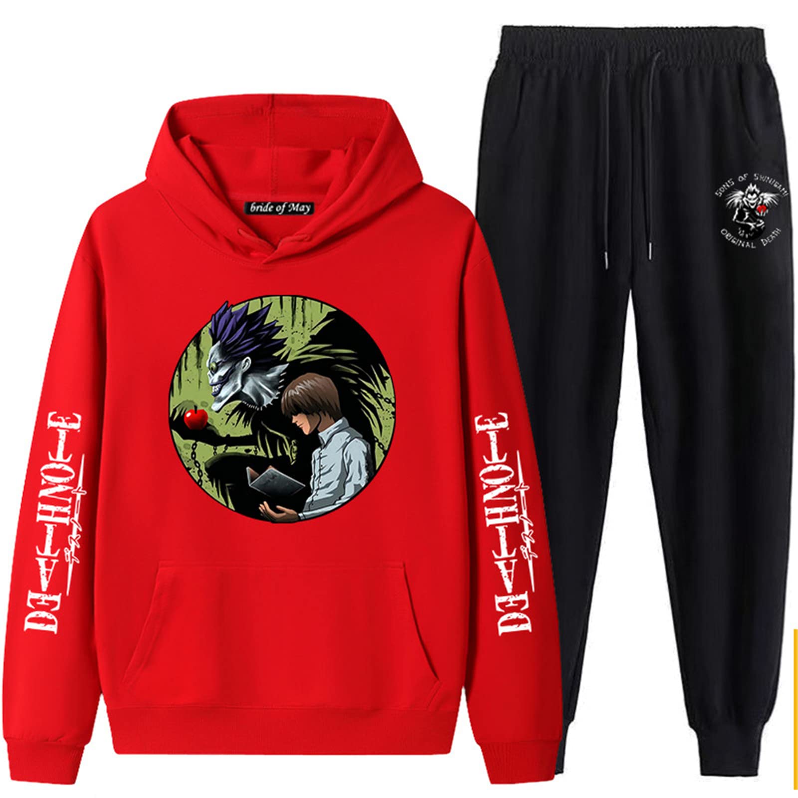 Death Note Tracksuit Women Men Anime Ryuk Yagami Light Cosplay Costume Printed Hoodies Pants Harajuku Two Piece Set