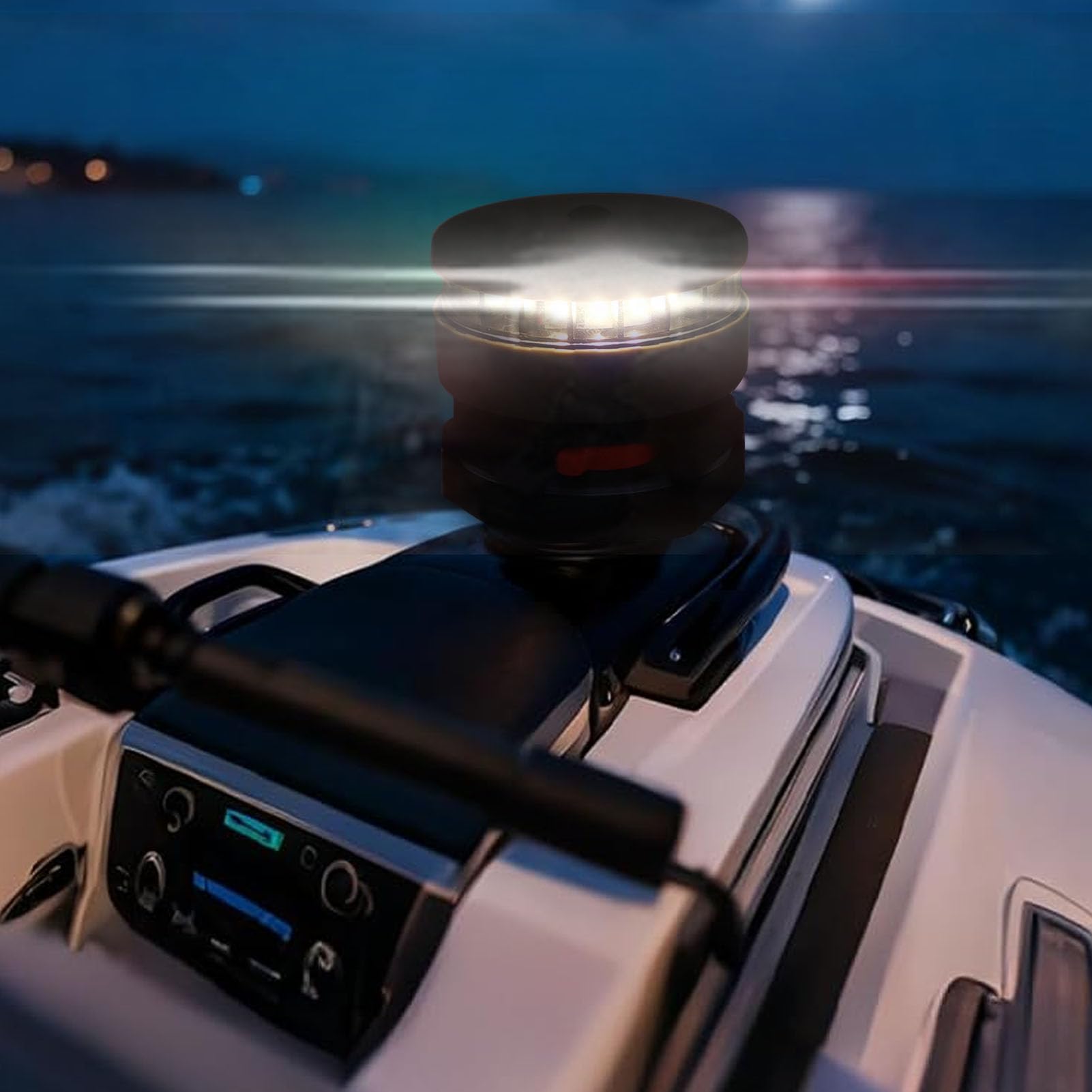 Lampada di Ancoraggio per Barche Ad Alta visibilità per Navigazione Marina a LED per Canoa Kayak Visibilità 2NM IP67 Prova di Acqua