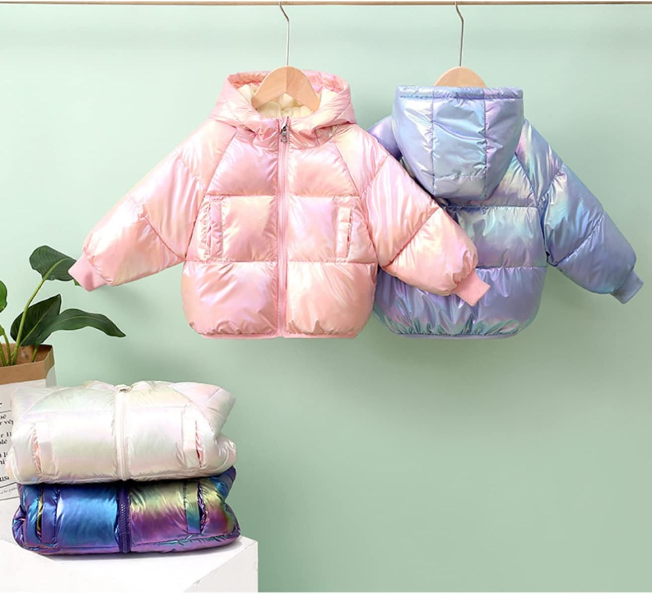 [ZWYM] 冬 キッズ ダウンコート ジャケット 男の子 女の子 フード付き ショート丈 防寒 防風 中綿 ジャケット アウター