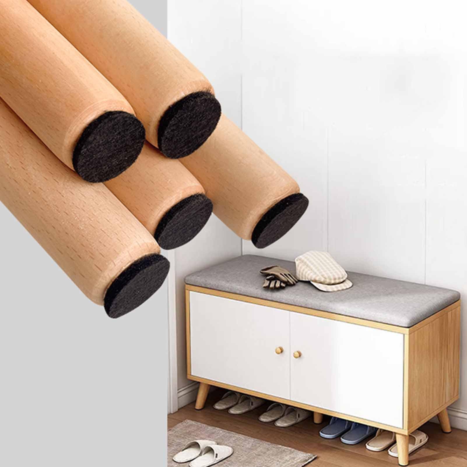 Nogi do mebli z litego drewna, 4 szt. Stożkowe drewniane nogi meblowe z płytą montażową i śrubami w wielu rozmiarach(55cm(21.6in))