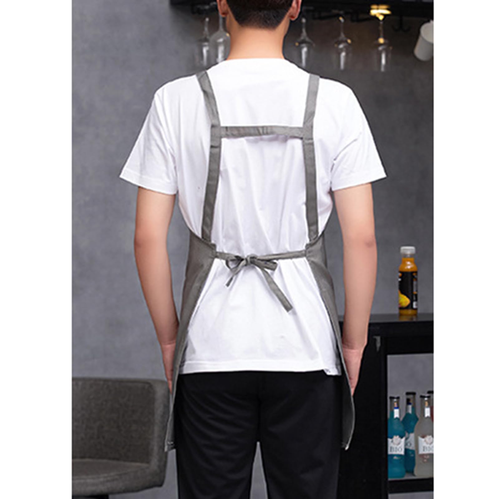 Delantal ajustable e impermeable para hombre y muj Delantal de lona, ​​paquete de 2 con bolsillos, multicolor, talla única, for hombres y mujeres, cocina