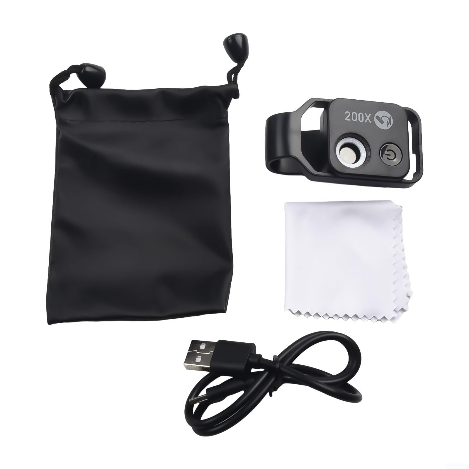 Handy Mikroskop,Mini Kamera,Tragbares Handy-Mikroskop 200X HD Identifikation Schmuck Vergrößerungslinse