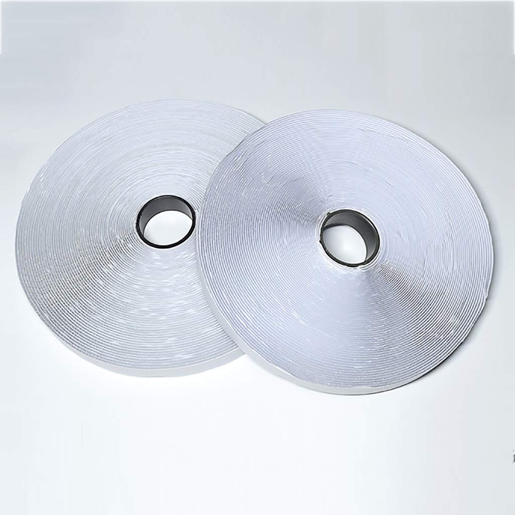 Nastro Autoadesivo Extra Forte 25m, Aderenza Forte Riutilizzabile Nastro Biadesivo Nastro Uncino e Nastro Asola, per Tende, Finestre e DIY. - Bianca 5cm Larghezza