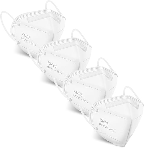 POQCCT Mascarillas KN95, paquete de 50 unidades, transpirable, respirador de seguridad transpirable, 5 capas, copa multicolor, máscara KN95