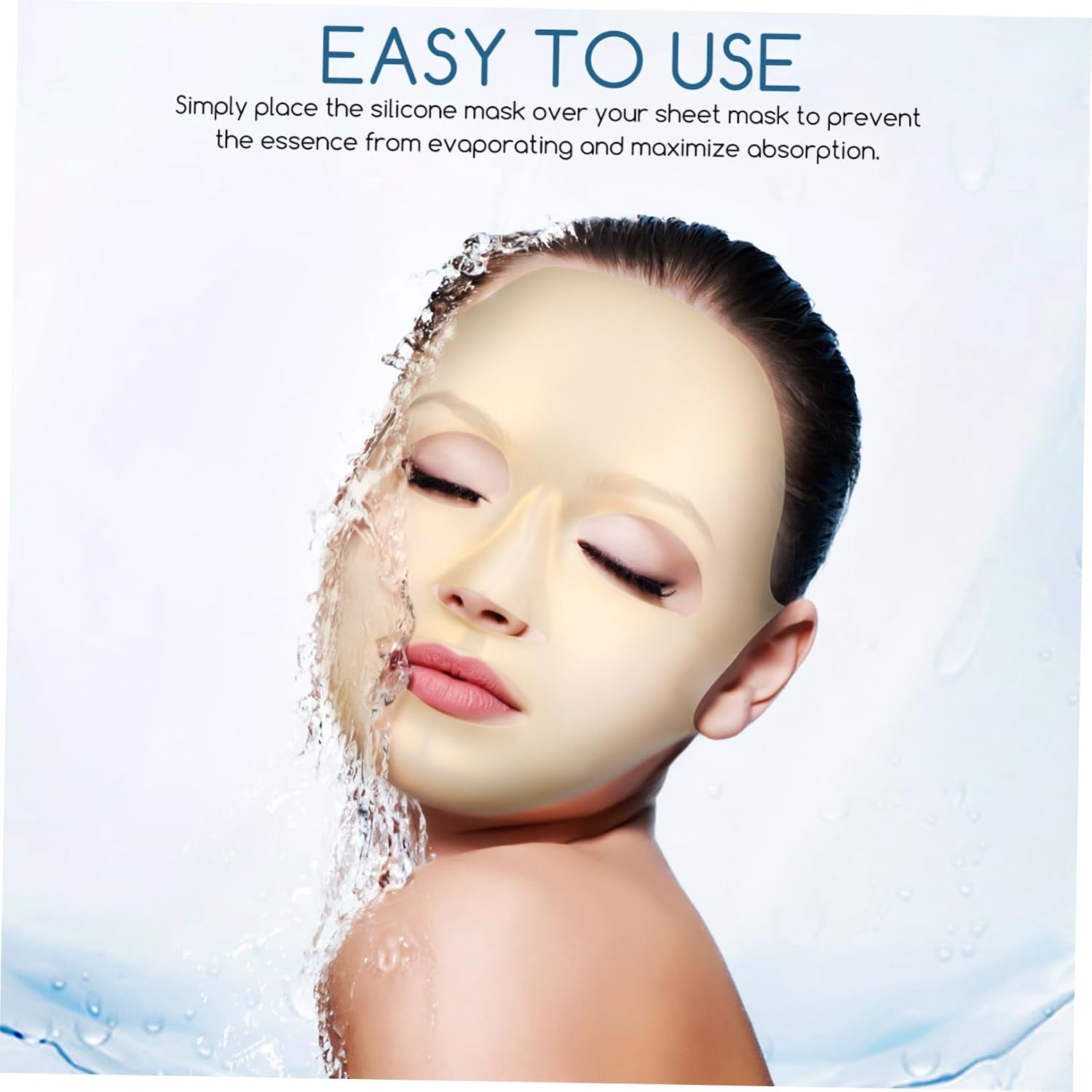 Silicone Sheet Mask Reusable for Women Face Mask Cover 3d Design Soft Silicone Mask Applicator for Skincare