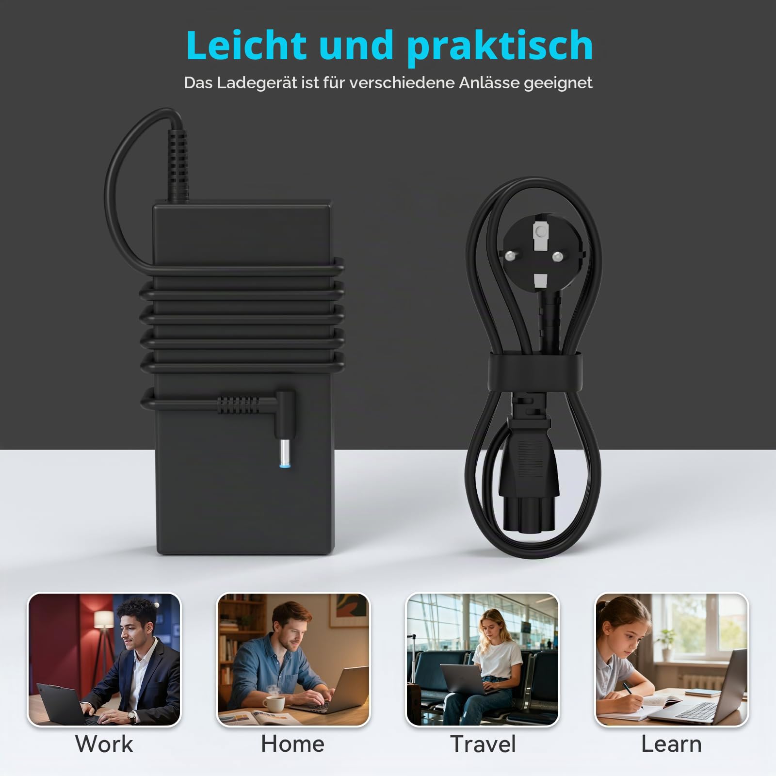 120W Laptop Ladegerät Netzteil Ladekabel für HP USB-C Dock G5 USB-C/A