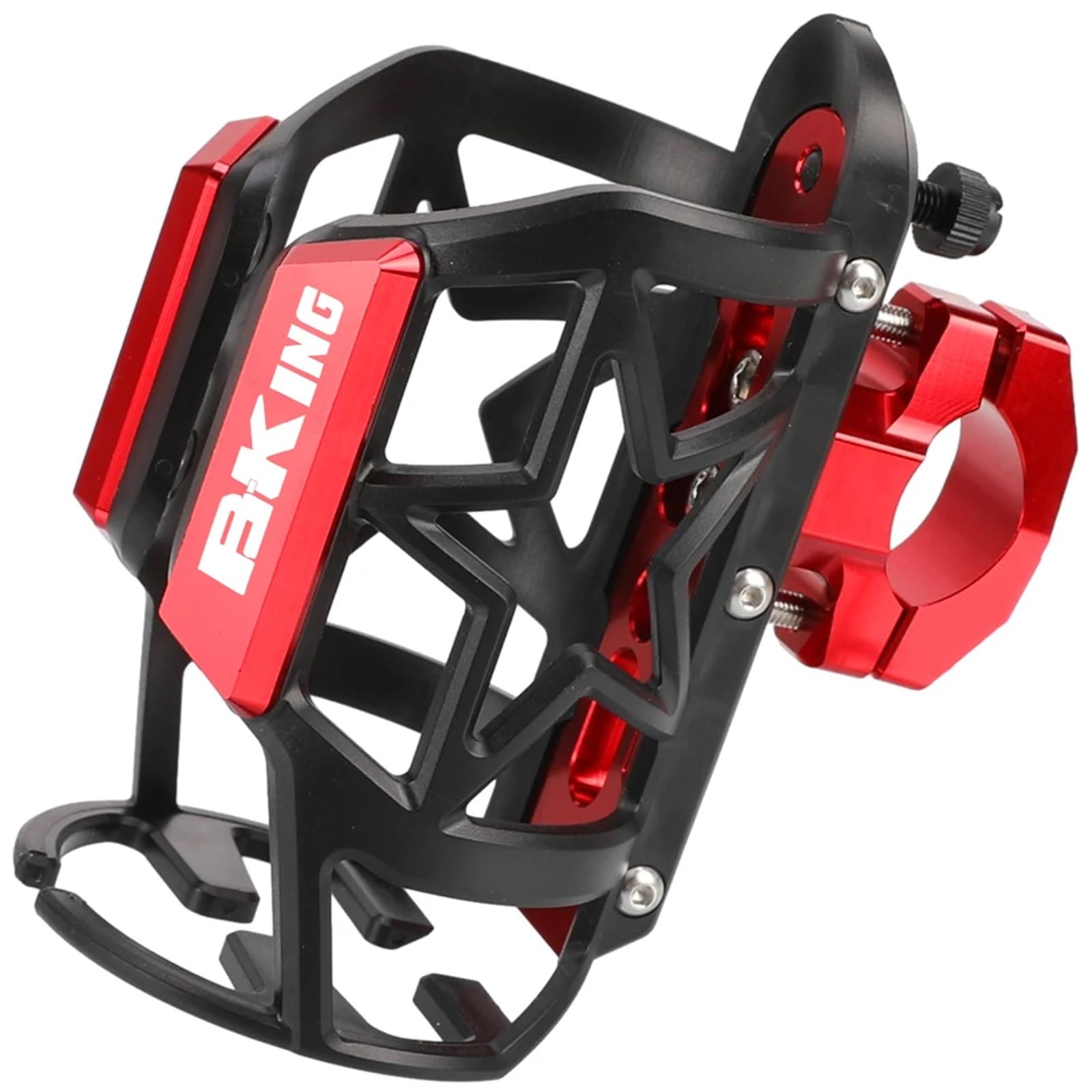 LKLNCXC Bottle Cages Motorcycle Beverage Water Bottle Cage Drink Cup Holder 1 Piece(Red B-king)