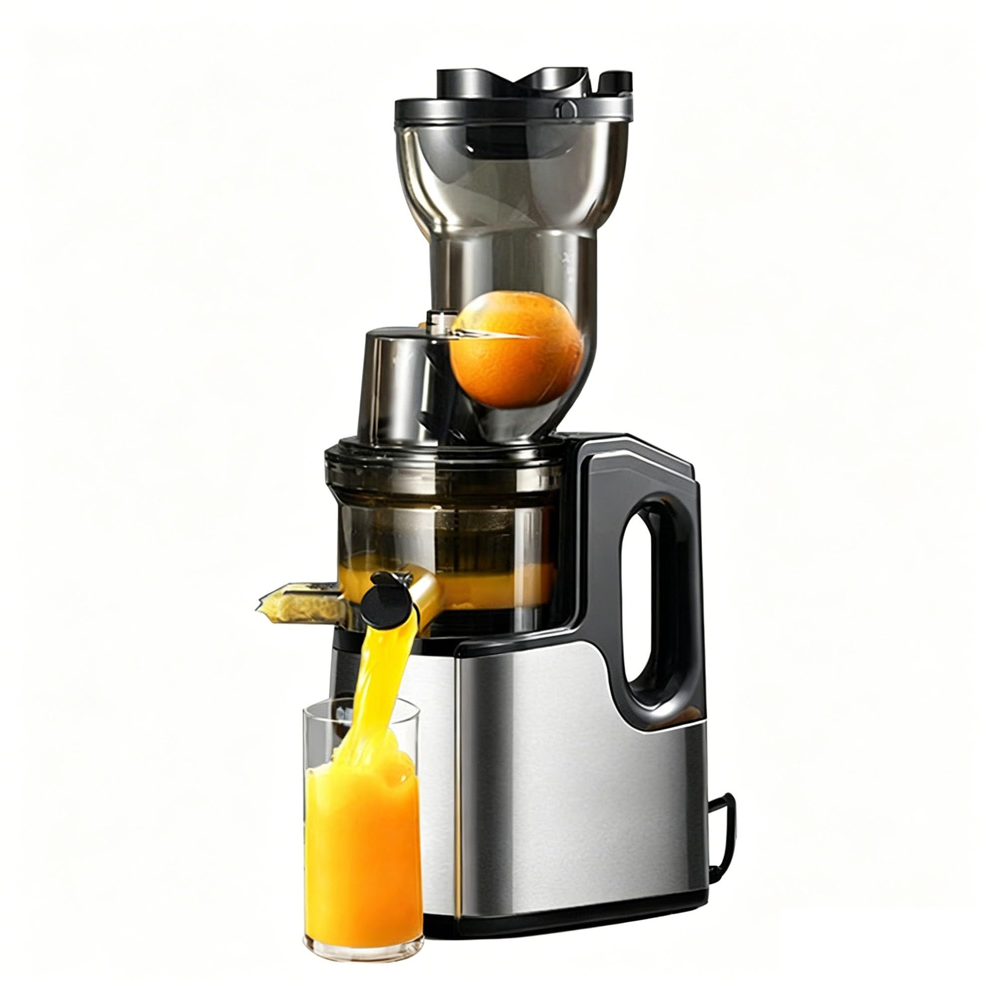 Extracteur de jus de légumes et fruits entiers sans blocage ni gaspillage