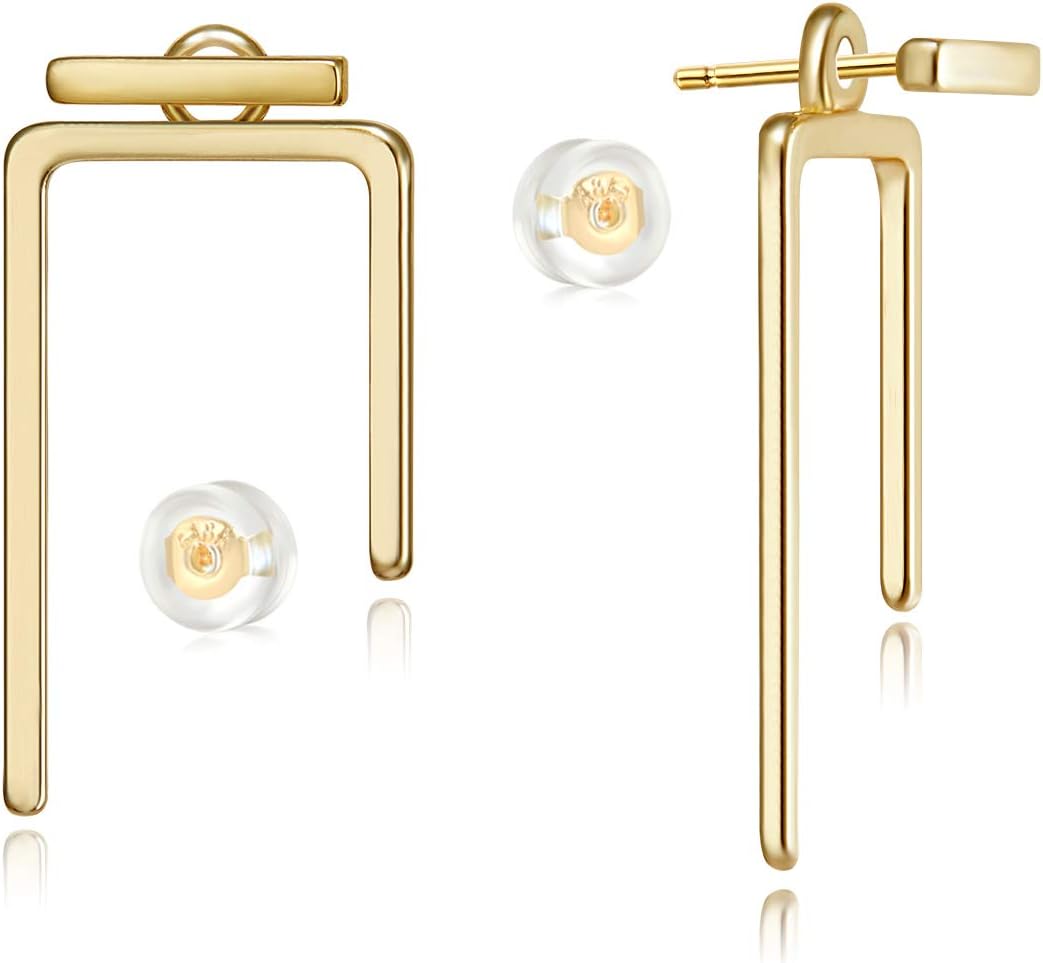 Spike Earrings Gold Huggie Hoop Diamond Cubic Zirconia 14K Gold Plated Dainty Small Simple Hypoallergenic Geometric Jewelry Gift for Women