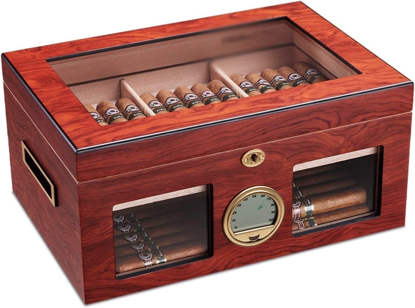 Dla dobrze zaprojektowanego pudełka do cygar z drewna cedrowego GCC Humidor Szafka o dużej pojemności pasuje do 100 dwuwarstwowych drewnianych pudełek na cygara Humidor | Kod towaru: GCC-73