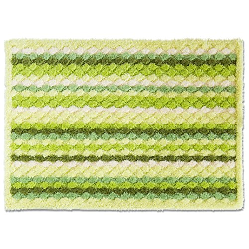 オカ バスマット 乾度良好 抗カビプラス 吸水 速乾 約50×70cm グリーン