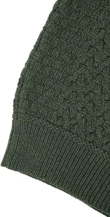 Aran Crafts Men's Wool Half Zip Sweater