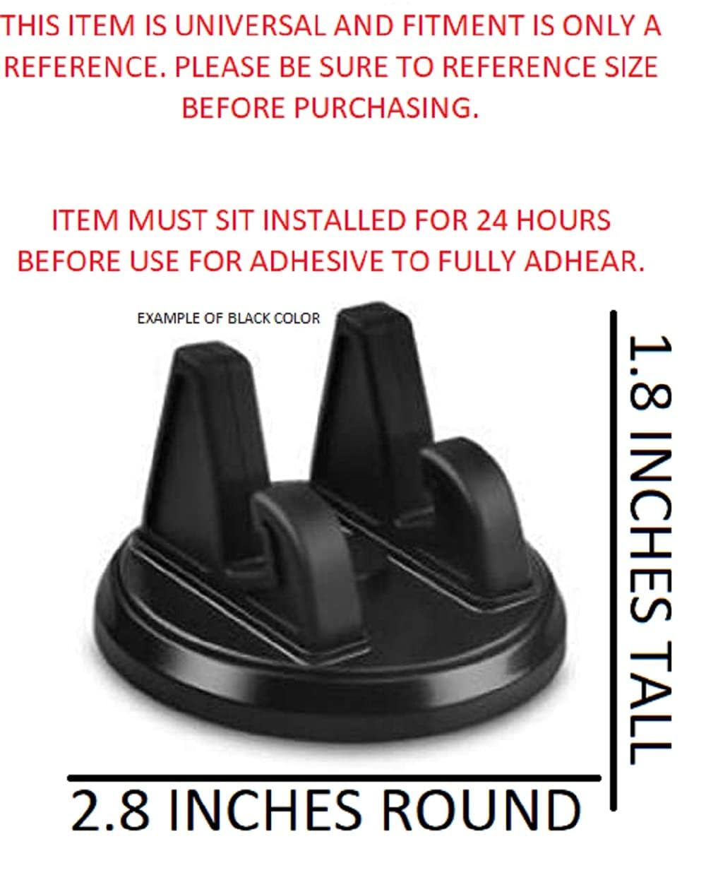 TRUE LINE Automotive Universal Car Cell Phone Dashboard Mounted Holder 360 Degrees Swivel Mounting Kit (Black)