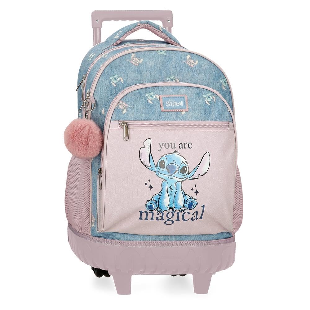 Disney Joumma Bags Stitch You are magical mochilas, mochilas escolares, mochilas infantiles, Incluye pompon decorativo, varios compartimentos
