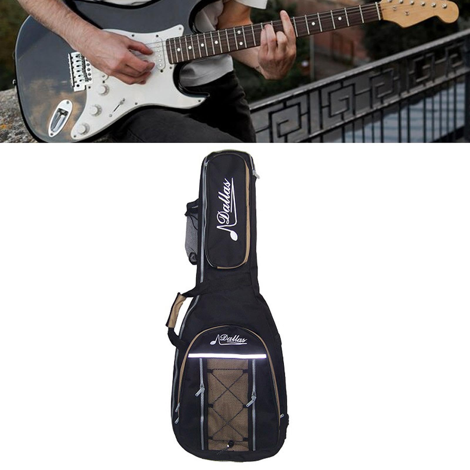 Bolsa de Guitarra Estuche Eléctrico Resistente Al Agua para de Conciertos de Viaje