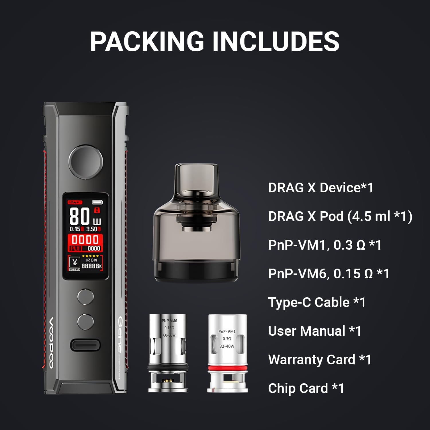 VOOPOO Drag X 80W Pod Kit - E Cigarettes Vape Kit, [Silver White] 2mL  Capacity, No Nicotine, Battery Not Included - Premium Classic Voopoo Vape  for Enhanced Performance.: Amazon.co.uk: Electronics & Photo