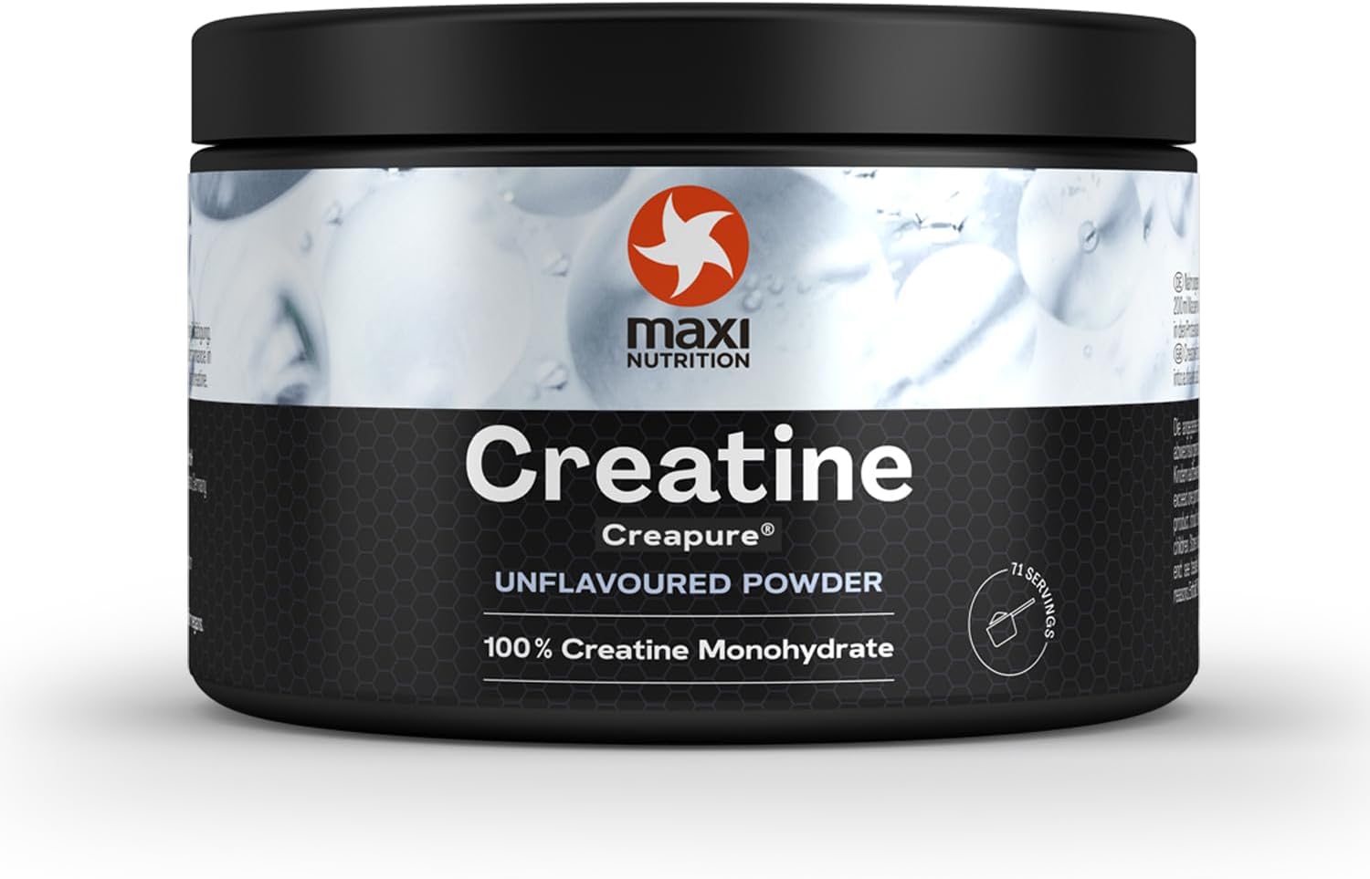 MaxiNutrition 100 Percent Creatine monohydrate, (Creapure) 250g, high dose and Pure creatine Powder for Maximum Performance During Your Training, Unflavoured